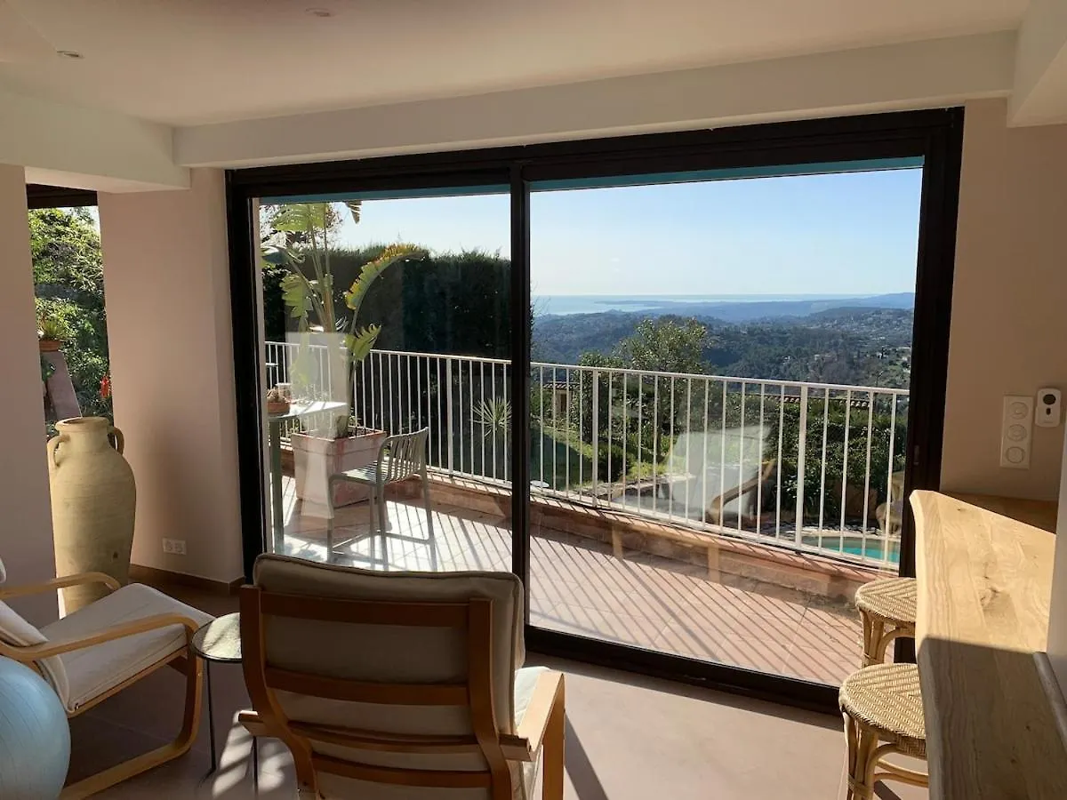Apartment Loft Jacuzzi Sauna Pool Yoga Sea View Love-Room Saint-Jeannet